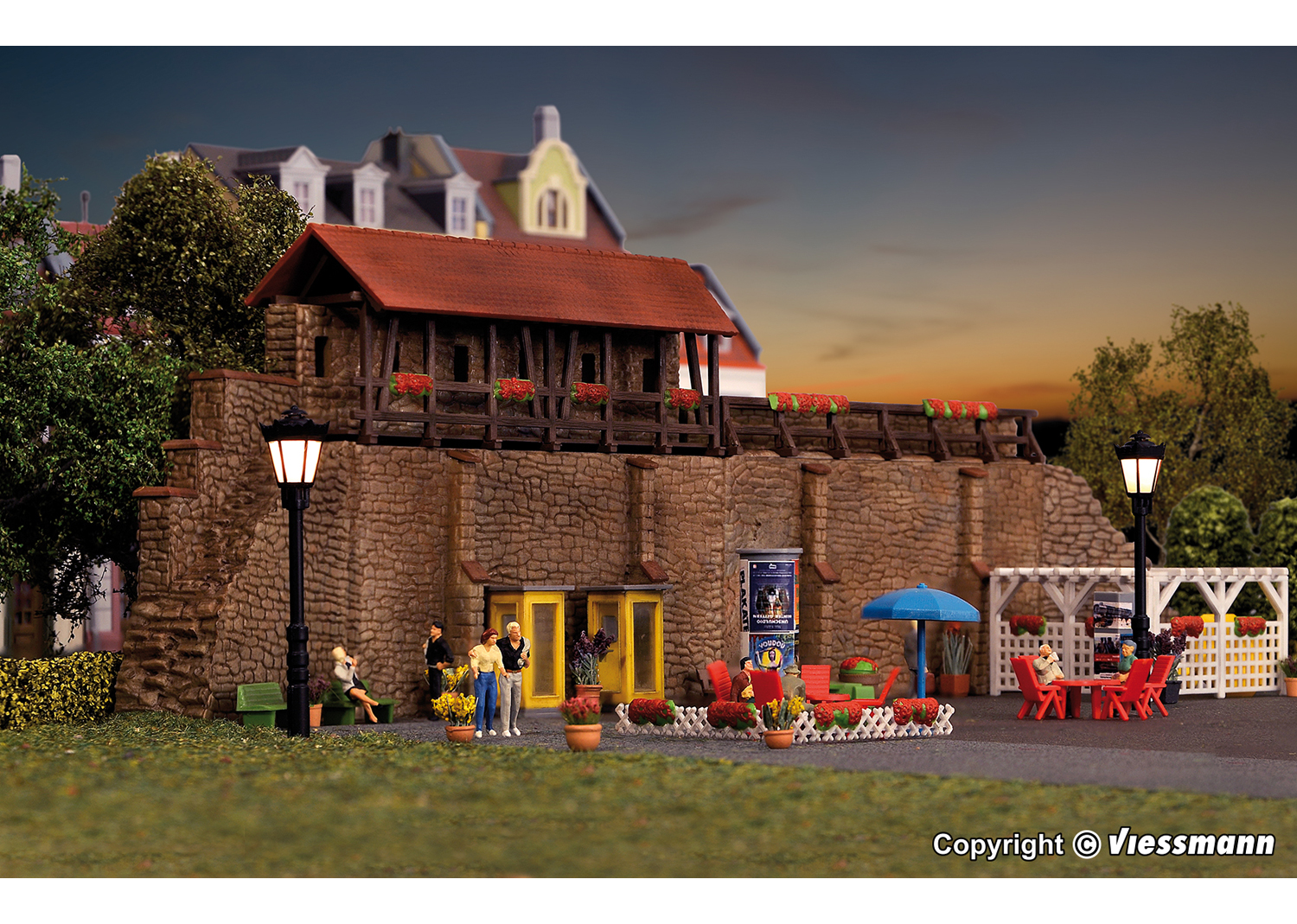 Kibri 38916 Stadtmauer mit Kleingarten in Weil 