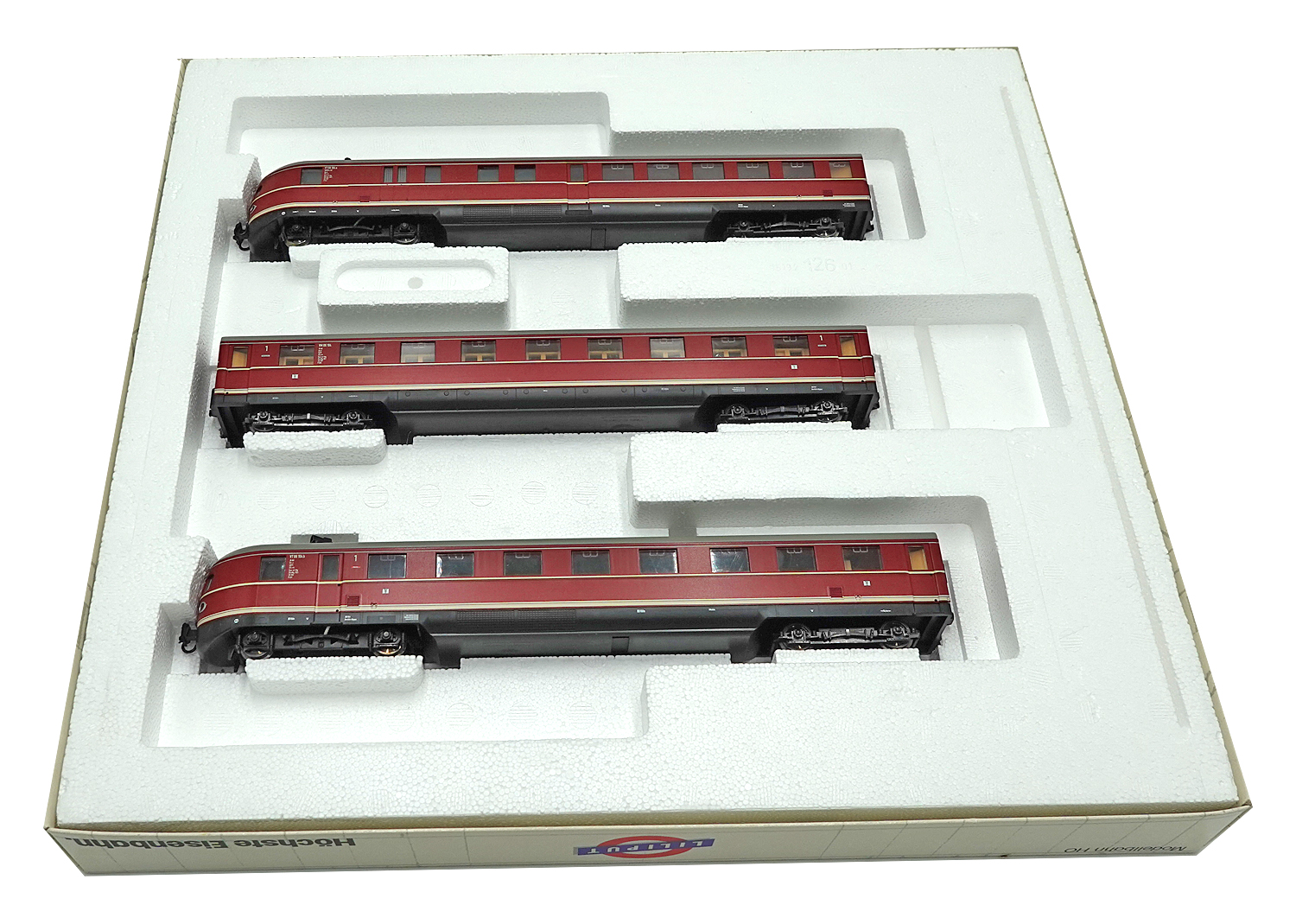 Liliput 12604 DB Diesel-Schnelltriebzug VT 06 104 weinrot 3-tlg. DC 