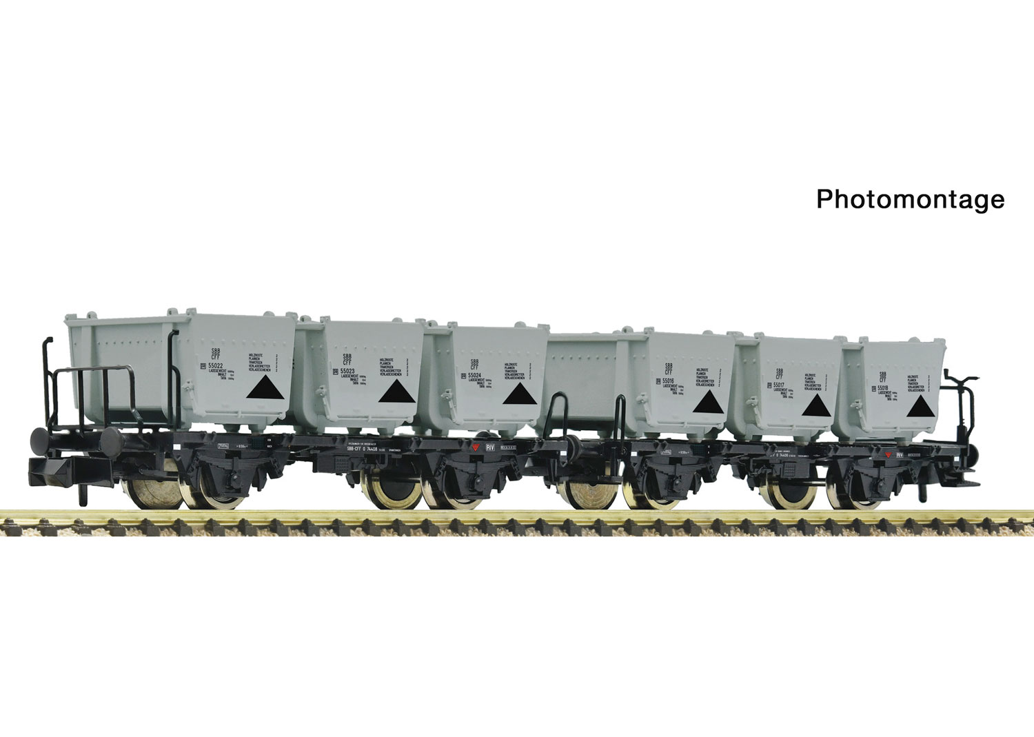 Fleischmann 6660154 SBB 2-tlg. Set: Behältertragwagen 