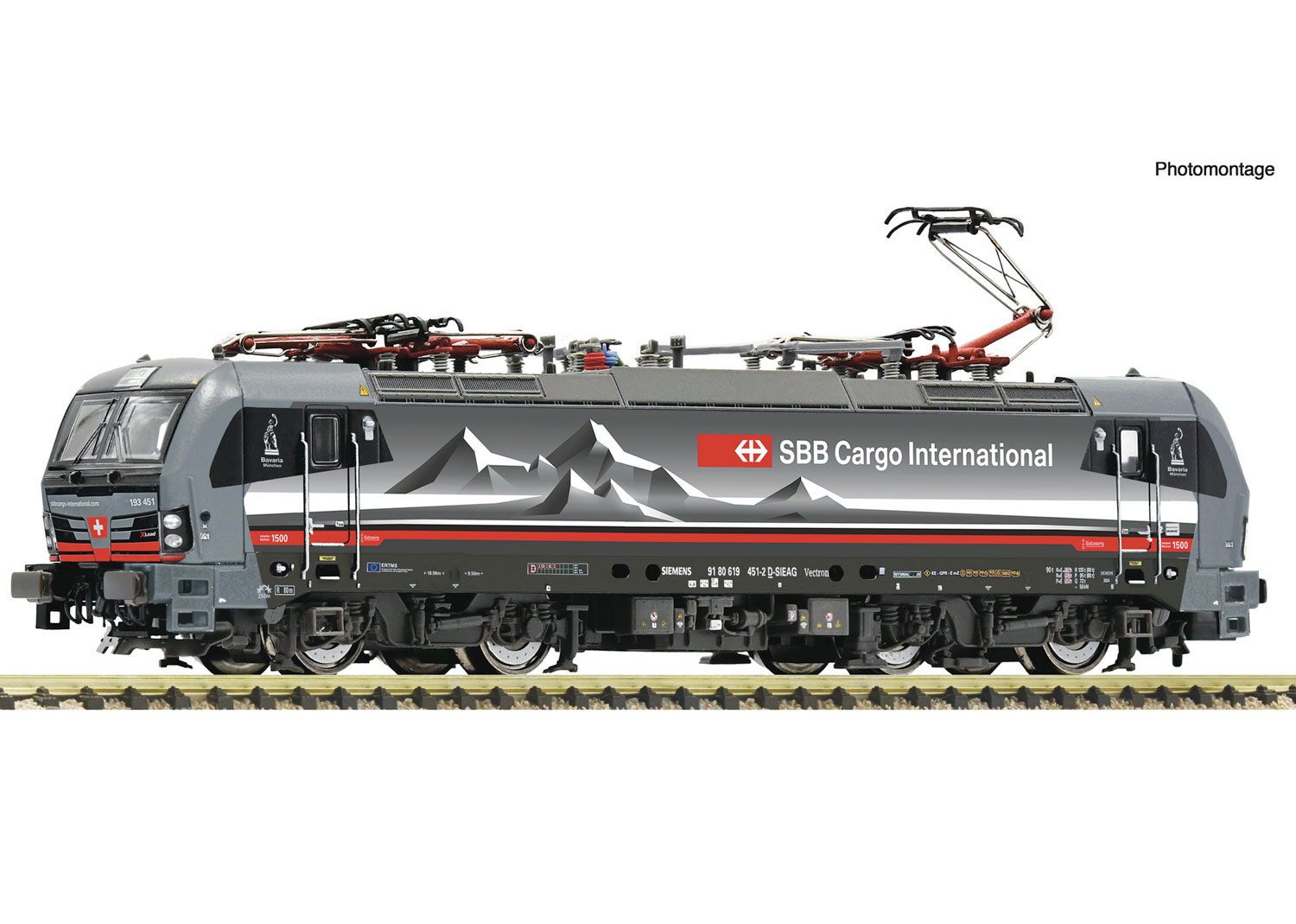 Fleischmann 7560048 SBB E-Lokomotive 193 Cargo International DC  Fleischmann 7560048 SBB E-Lokomotive 193 Cargo International DC