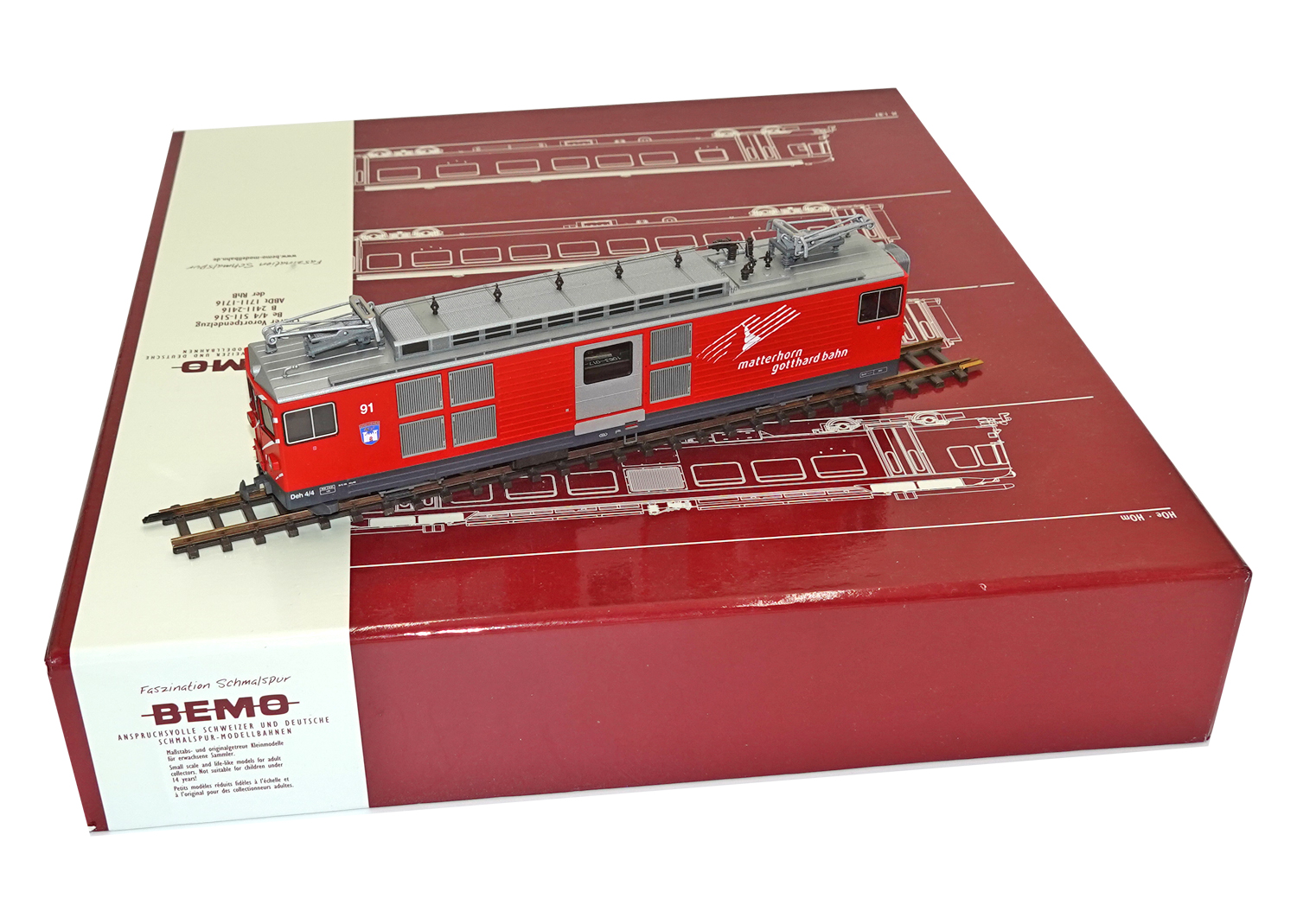 Bemo 1264251 MGB Gepäcktriebwagen Deh 4/4  Göschenen 91 