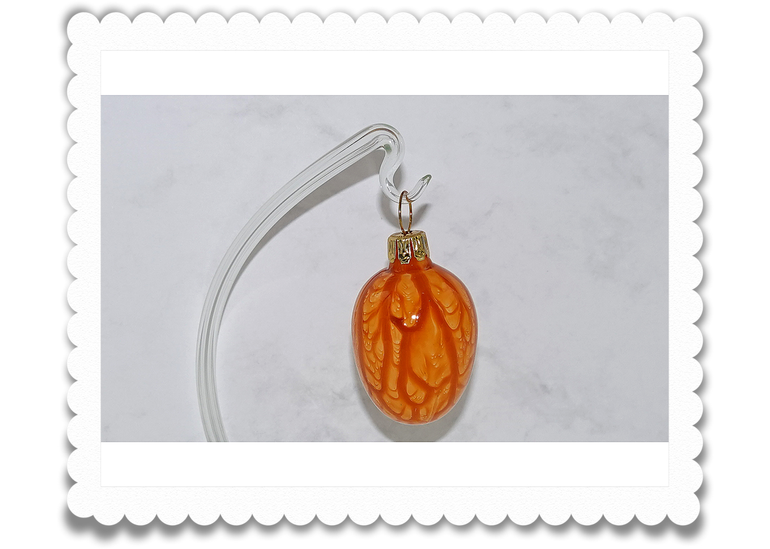 Ostereier aus Glas Lauflack ocker klein Ostereier aus Glas Lauflack ocker klein