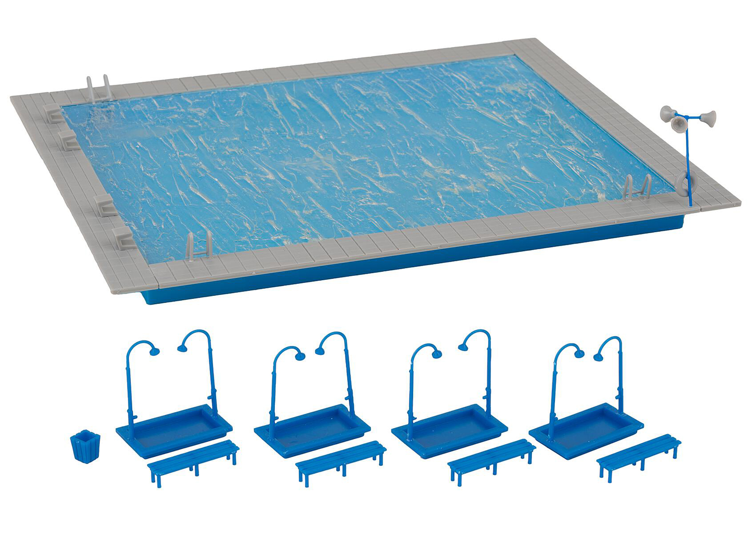Faller 190136 Aktions-Set Freizeit mit Schwimmbad 