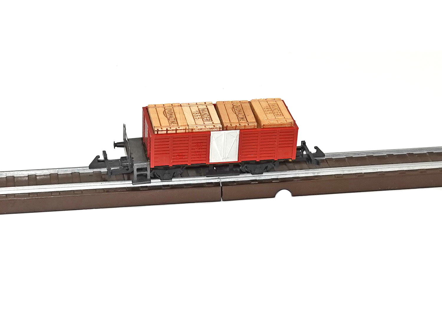 Wesa 266R Hochbord Güterwagen braun beladen