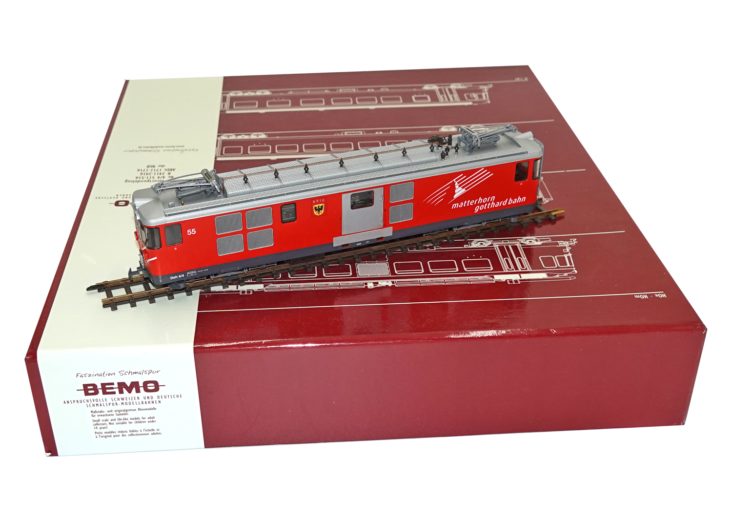 Bemo 1263255 MGB Zahnradtriebwagen Deh 4/4 Brig 55 