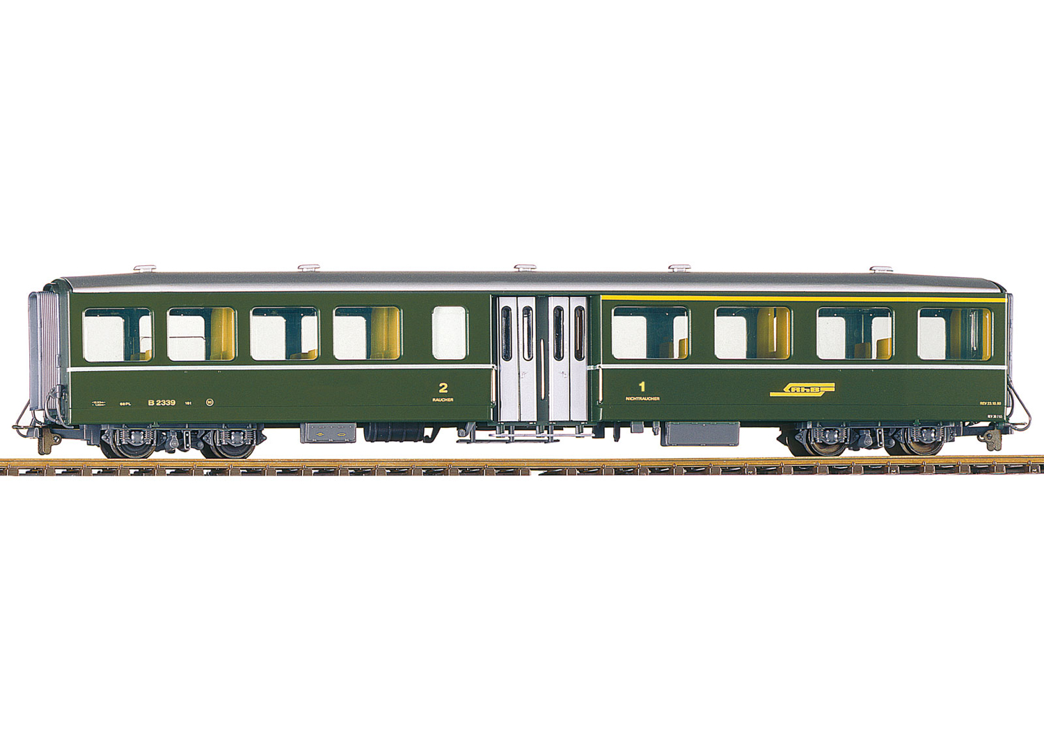 Bemo 3283114 RhB AB 1514 Mitteleinstiegswagen grün  