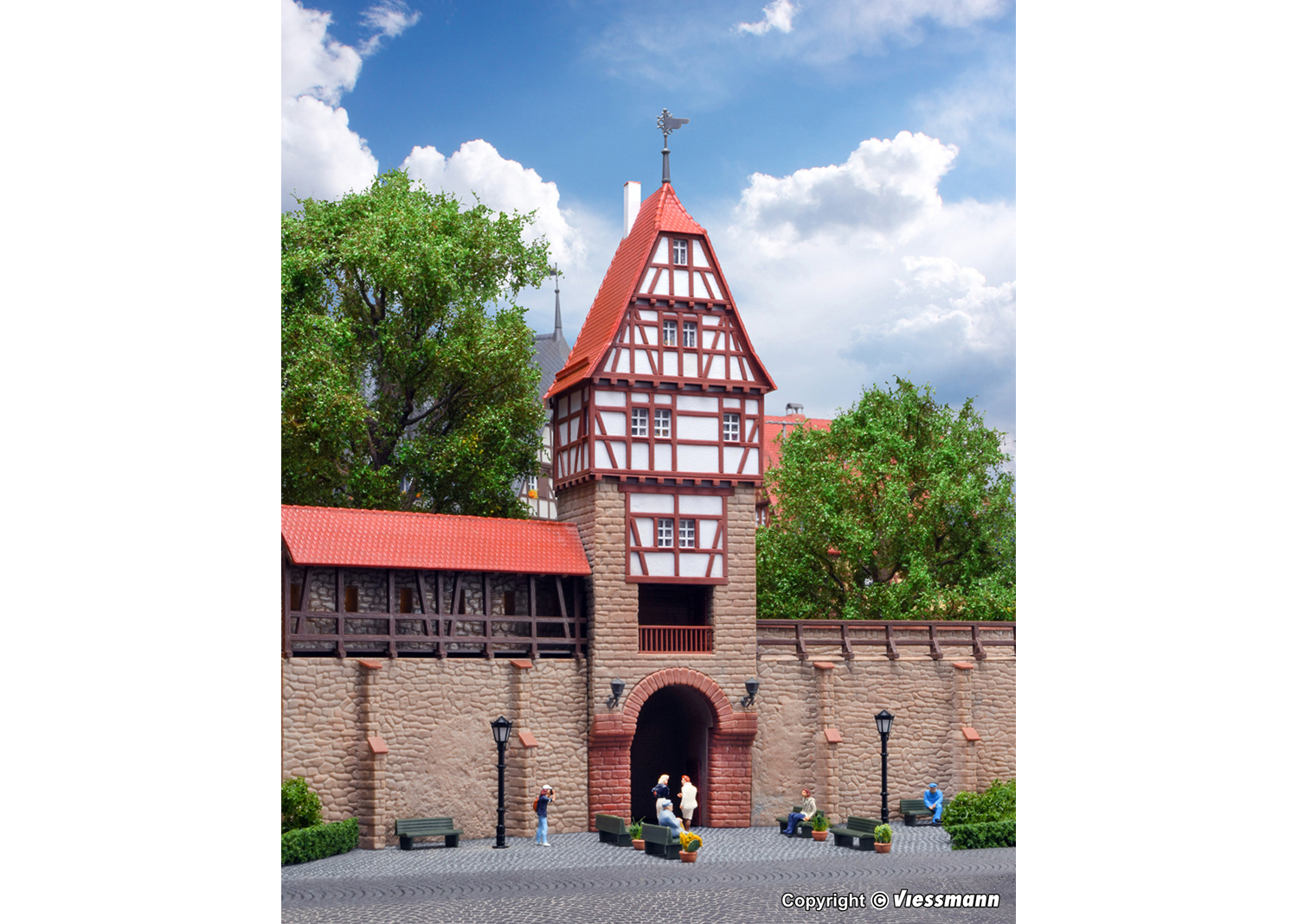 Kibri 38914 Stadtmauer mit Fachwerkturm in Weil 