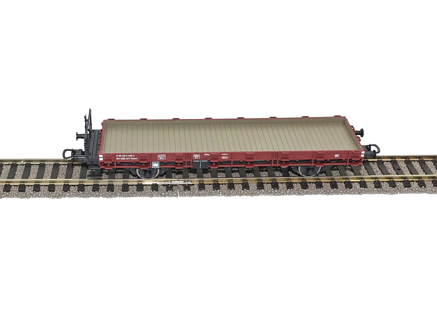 Liliput 235044 SBB Flachwagen mit Holzaufbau braun 