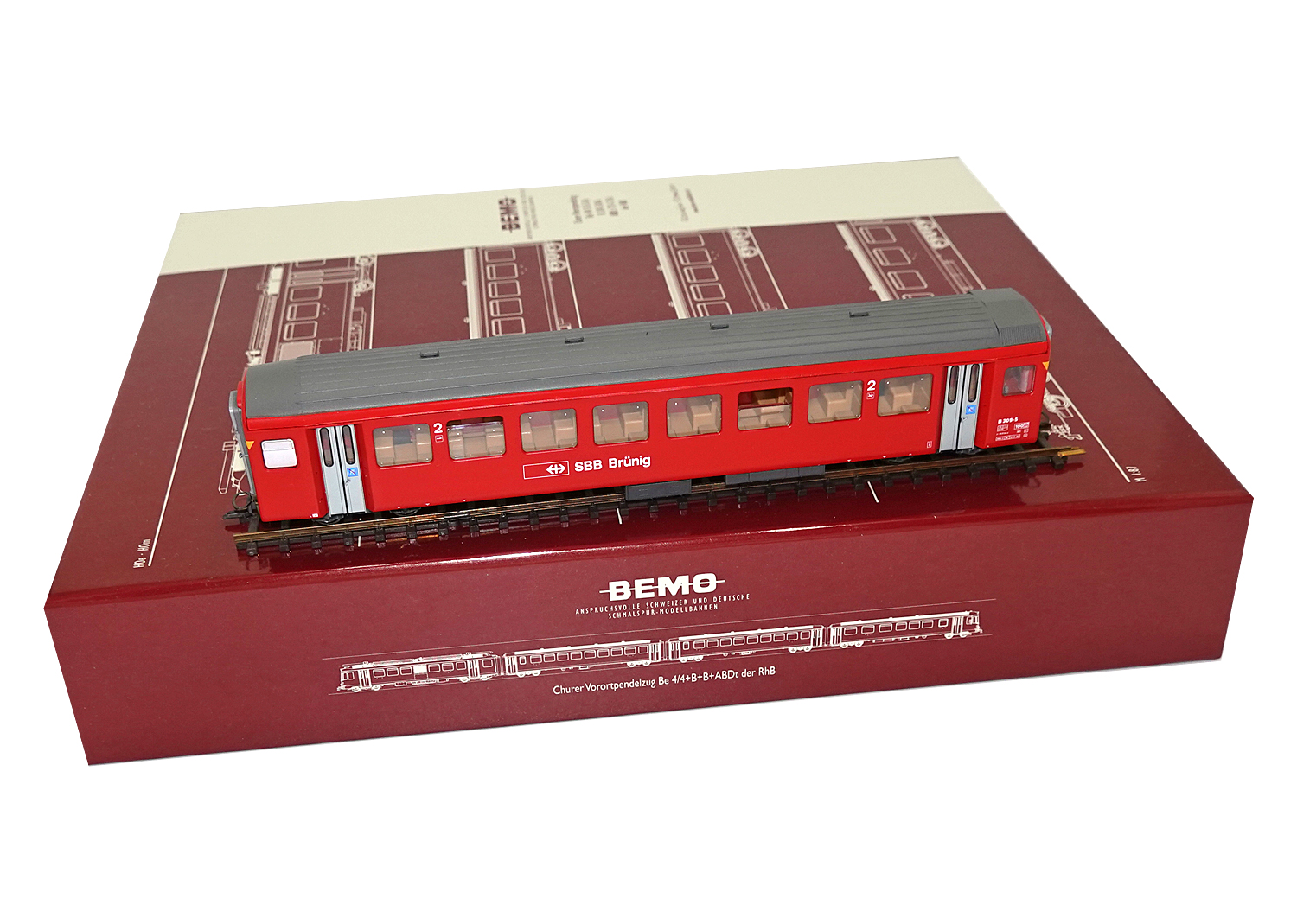 Bemo 3271439 SBB Brünig Personenwagen B 309-5  Bemo 3271439 SBB Brünig Personenwagen B 309-5
