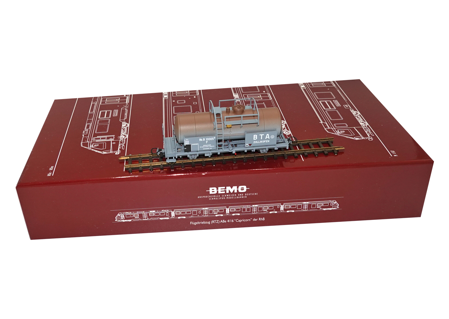 Bemo 2296105 RhB Kesselwagen BTA Zollikofen P 10005 grau 