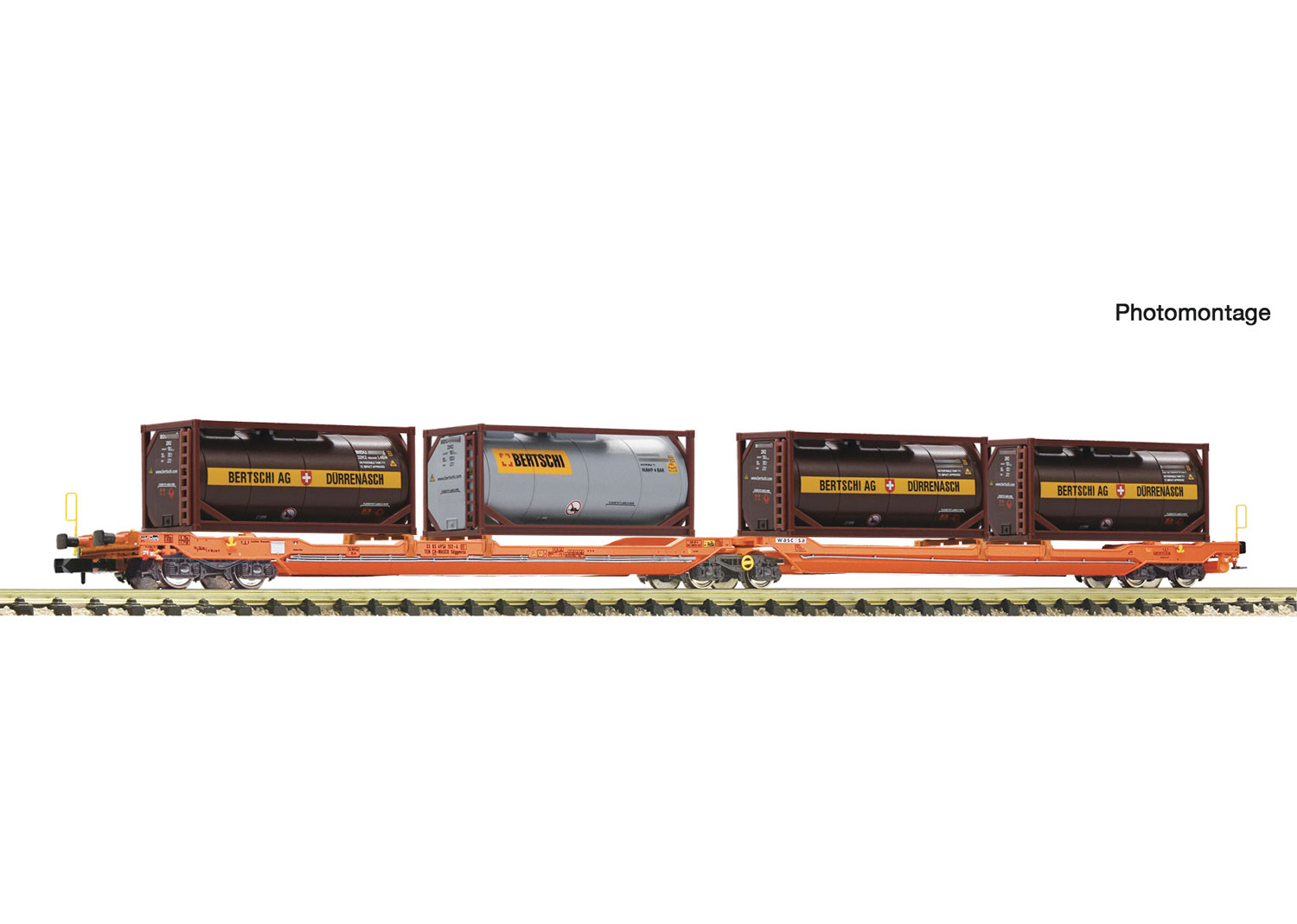 Fleischmann 6660052 Wascosa Doppeltaschen-Gelenkwagen T3000e Bertschi  Fleischmann 6660052 Wascosa Doppeltaschen-Gelenkwagen T3000e Bertschi