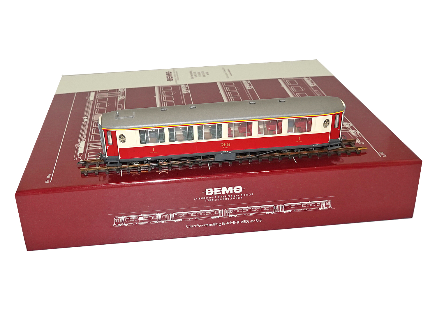 Bemo 3272/S RhB Salonwagen Set 3-tlg. A1141 bis A1143 Bemo 3272/S RhB Salonwagen Set 3-tlg. A1141 bis A1143