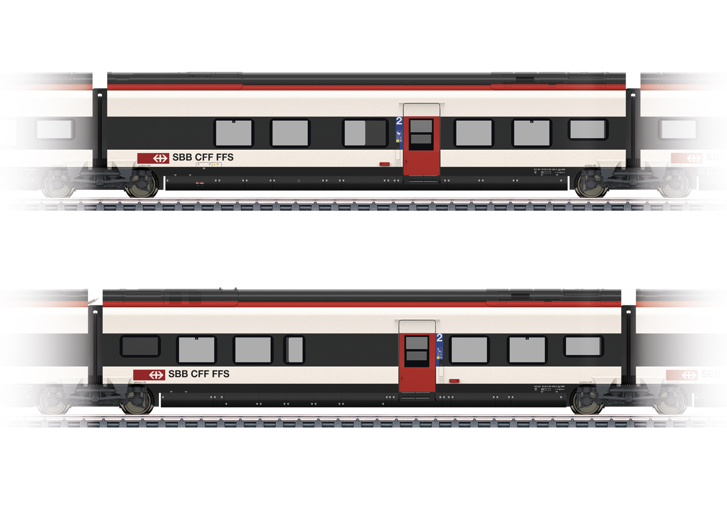 Märklin 43461 SBB Ergänzungswagen-Set 1 zum RABe 501 Giruno 