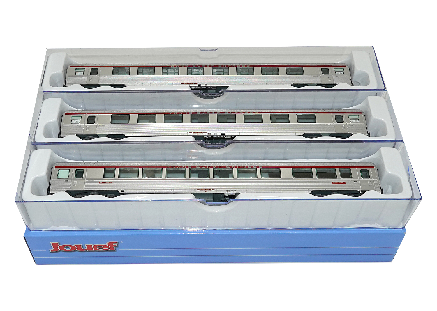 Jouef HJ4143 SNCF TEE 3-teiliges Personenwagen Set  L'Arbalete silber DC 