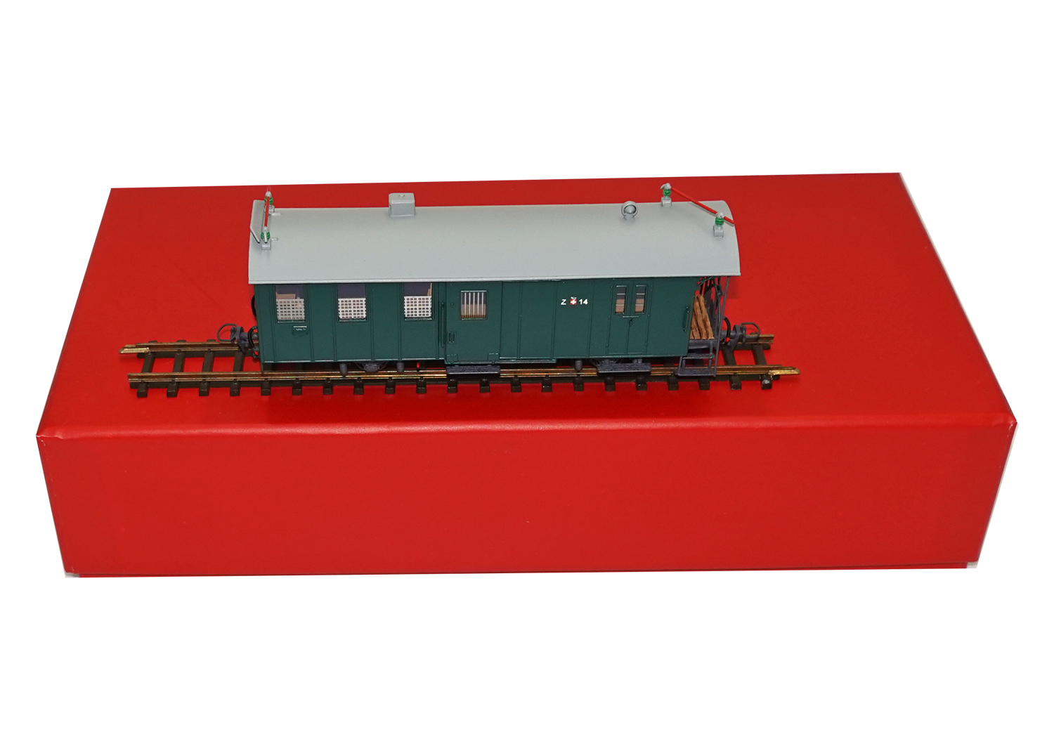 Motreno Z14 H0m RhB Postwagen Z 14  grün 