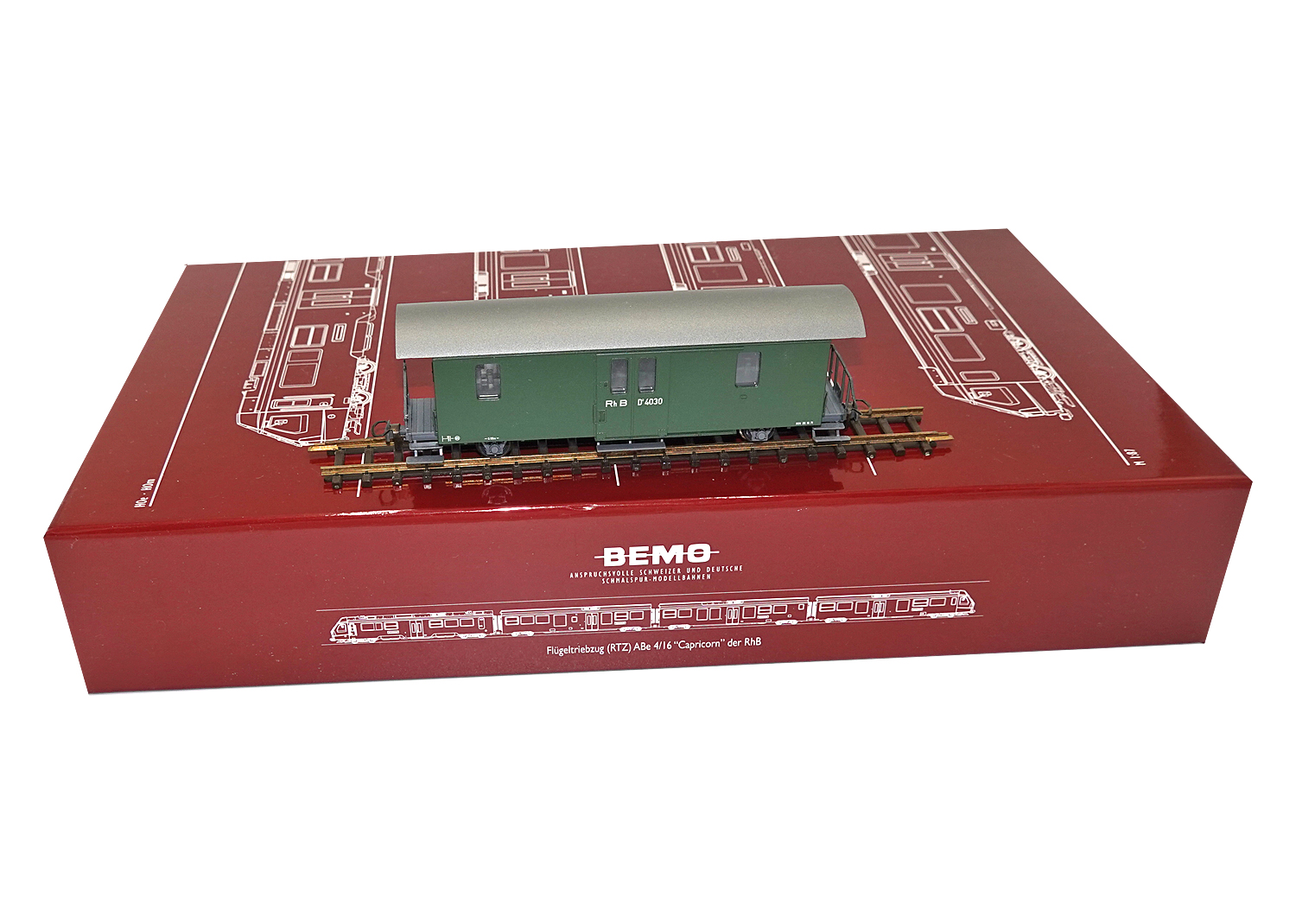 Bemo 3265100 RhB Gepäckwagen D 4030 grün 