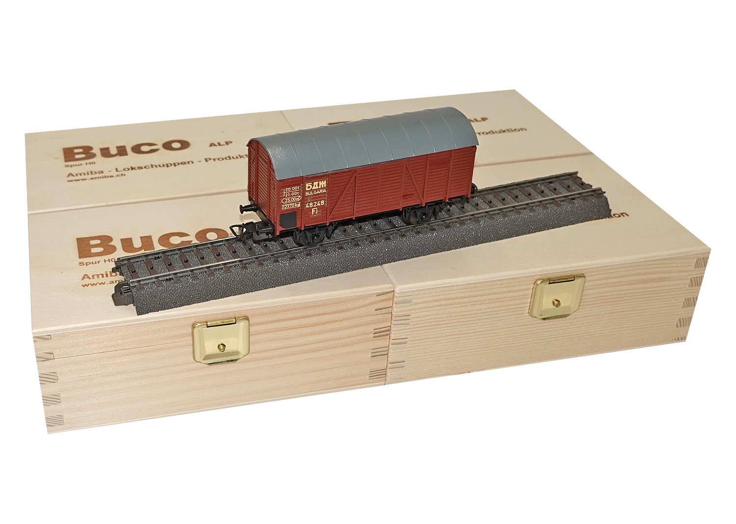 Buco H0 10421 БДЖ ged Güterwagen braun AC 