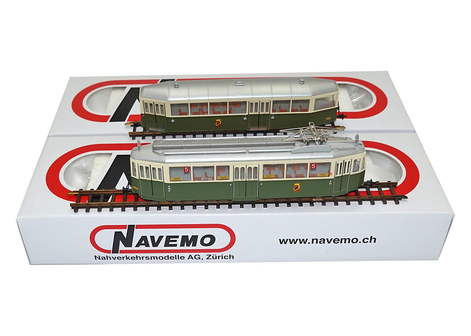 Navemo 24110604 H0m SVB Be 4/4 2-tlg. Tram Motorwagen Linie 5 