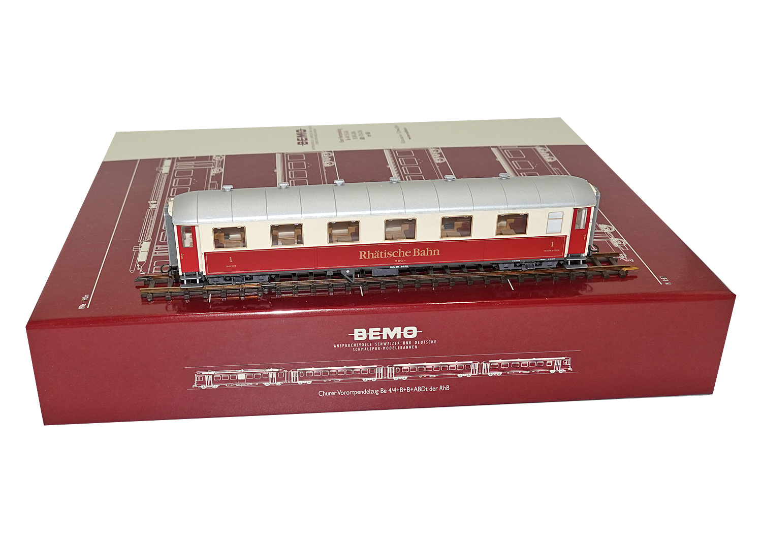 Bemo 7255125 RhB Salonwagen Set 2-tlg. As 1154 und As 1161  Bemo 7255125 RhB Salonwagen Set 2-tlg. As 1154 und As 1161