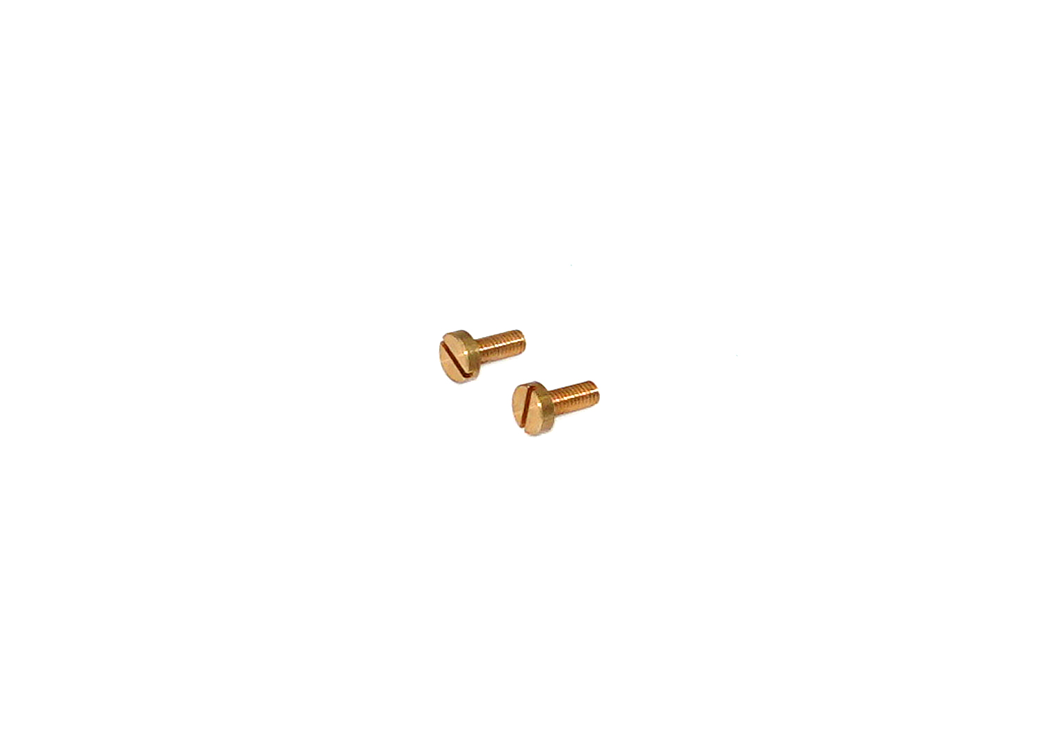 Zylinderschraube mit Schlitz M2,3x6 Messing  Kopf ø4,4 Zylinderschraube mit Schlitz M2,3x6 Messing  Kopf ø4,4