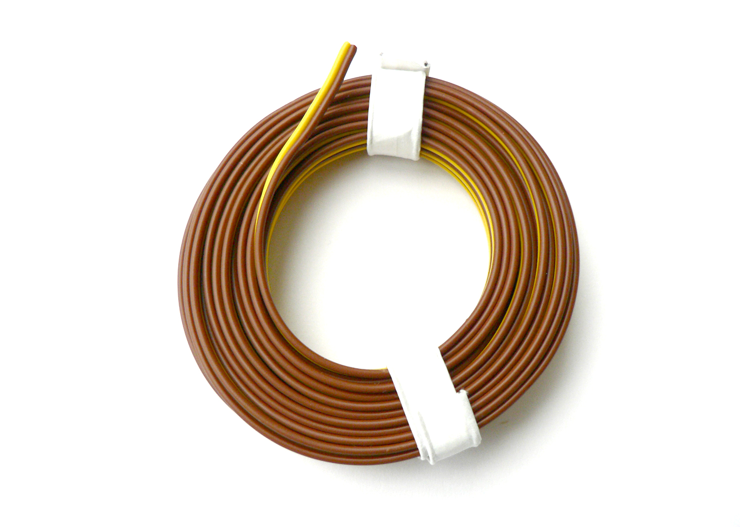 Kabel 2-Litzen, D 0.14 mm², 5 m, gelb/braun 