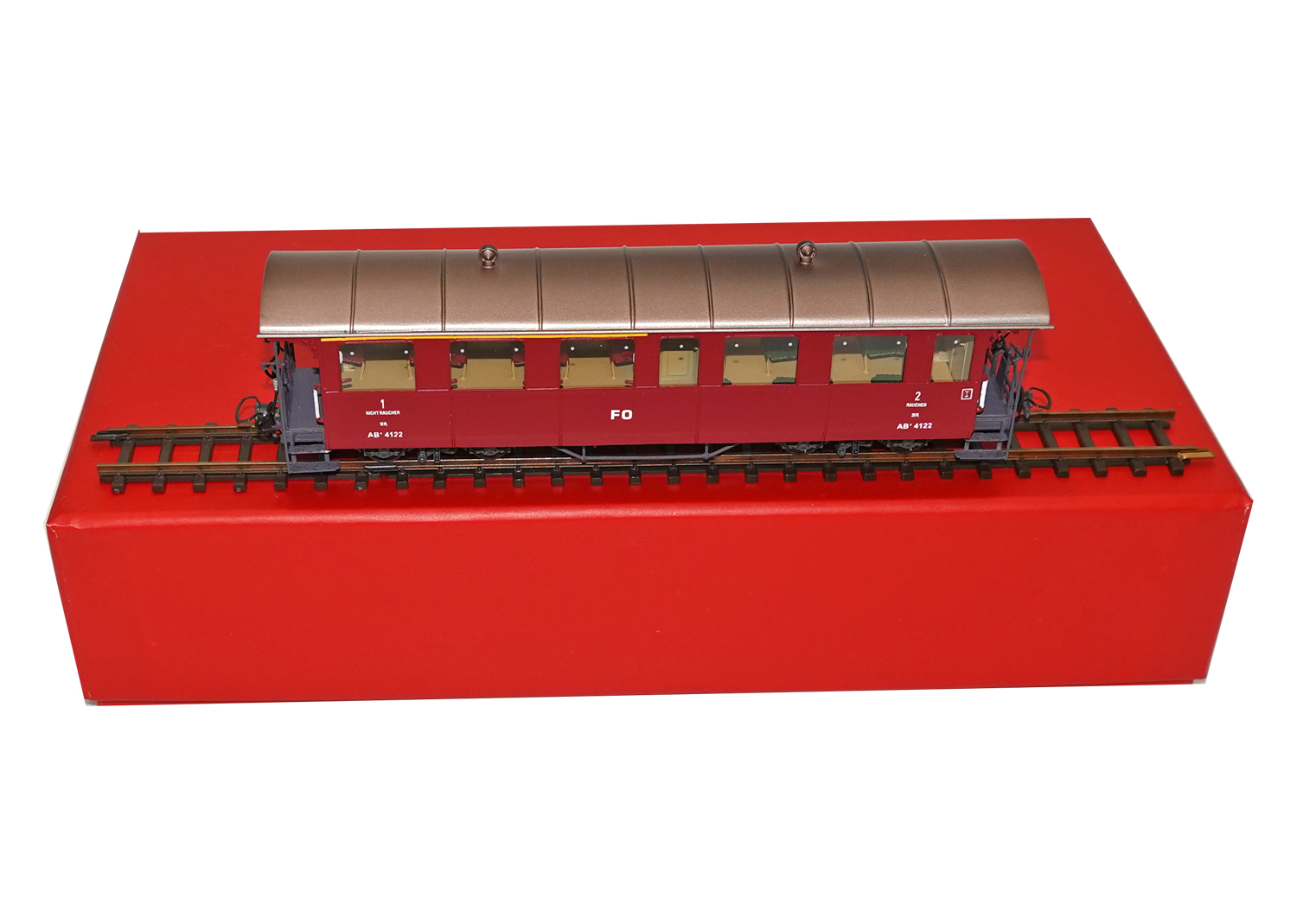 Motreno AB4122 H0m FO Personenwagen AB 4122 dunkelrot 