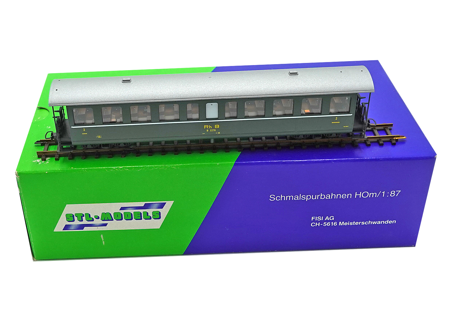 STL 2201-5 H0m RhB Personenwagen B 2278 grün 