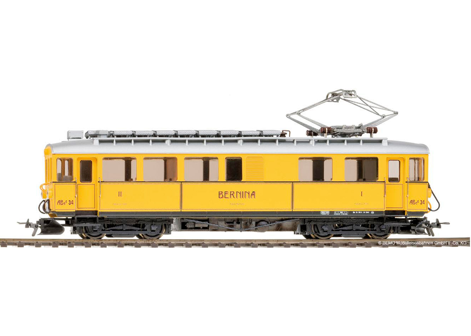 Bemo 1268164 RhB ABe 4/4 34 Nostalgietriebwagen gelb 