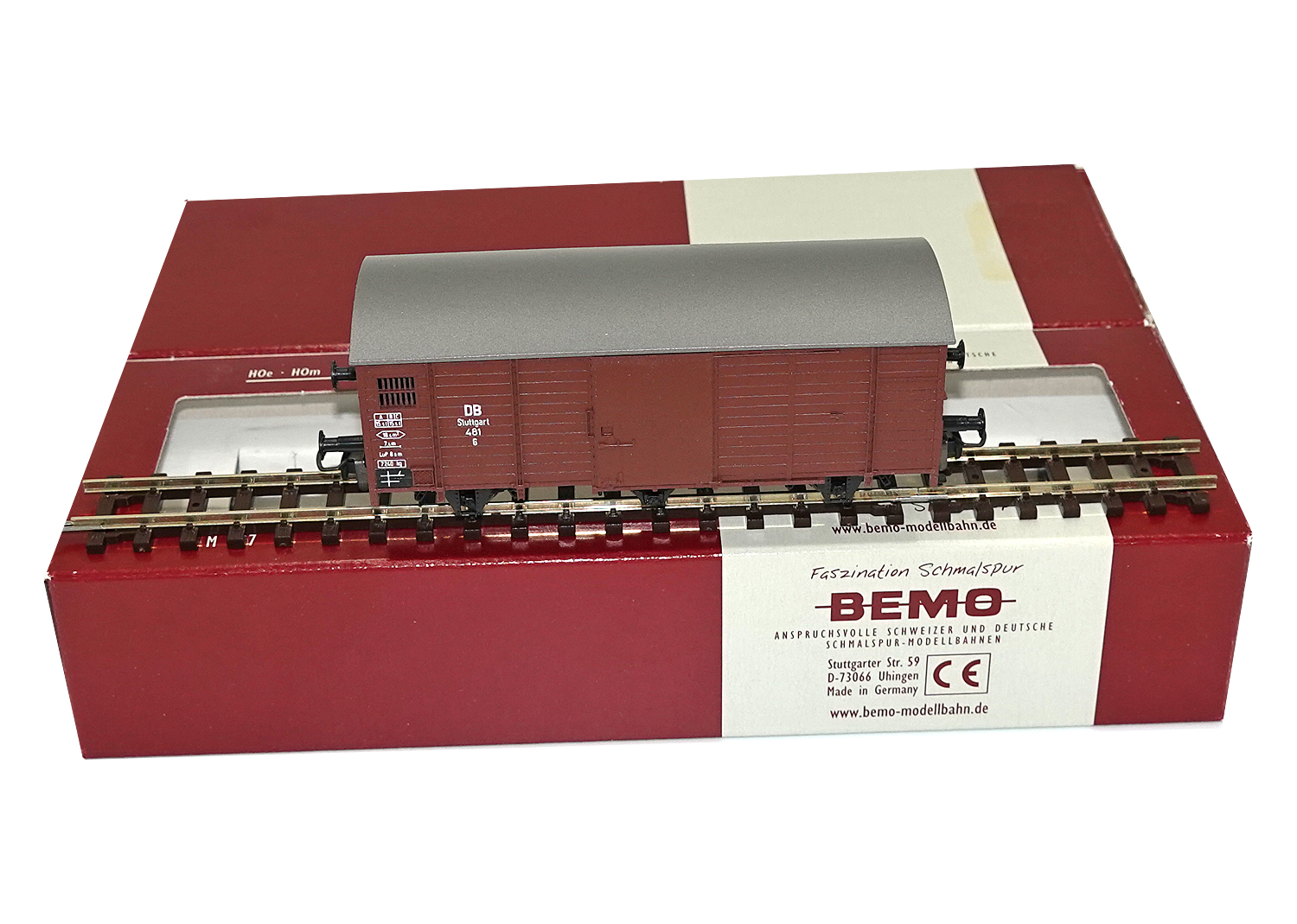 Bemo 2003811 H0e DB Pufferwagen 3-achsig G 481 braun 