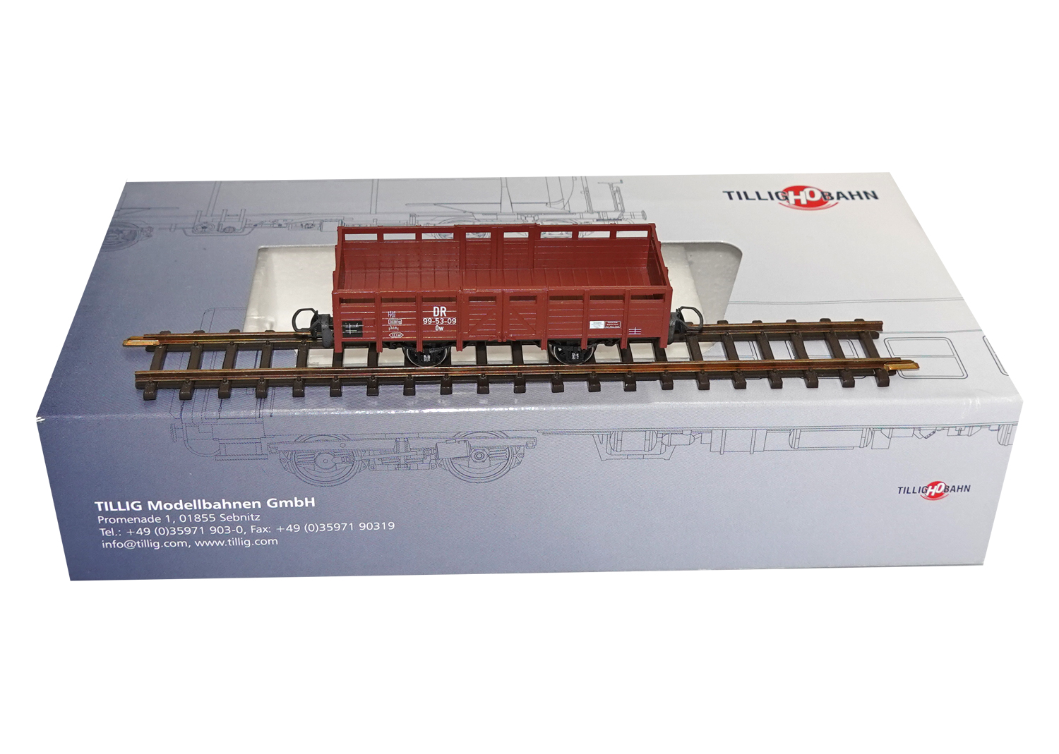 Tillig 15910 H0m DR Offener Güterwagen 99-53-09 DC 