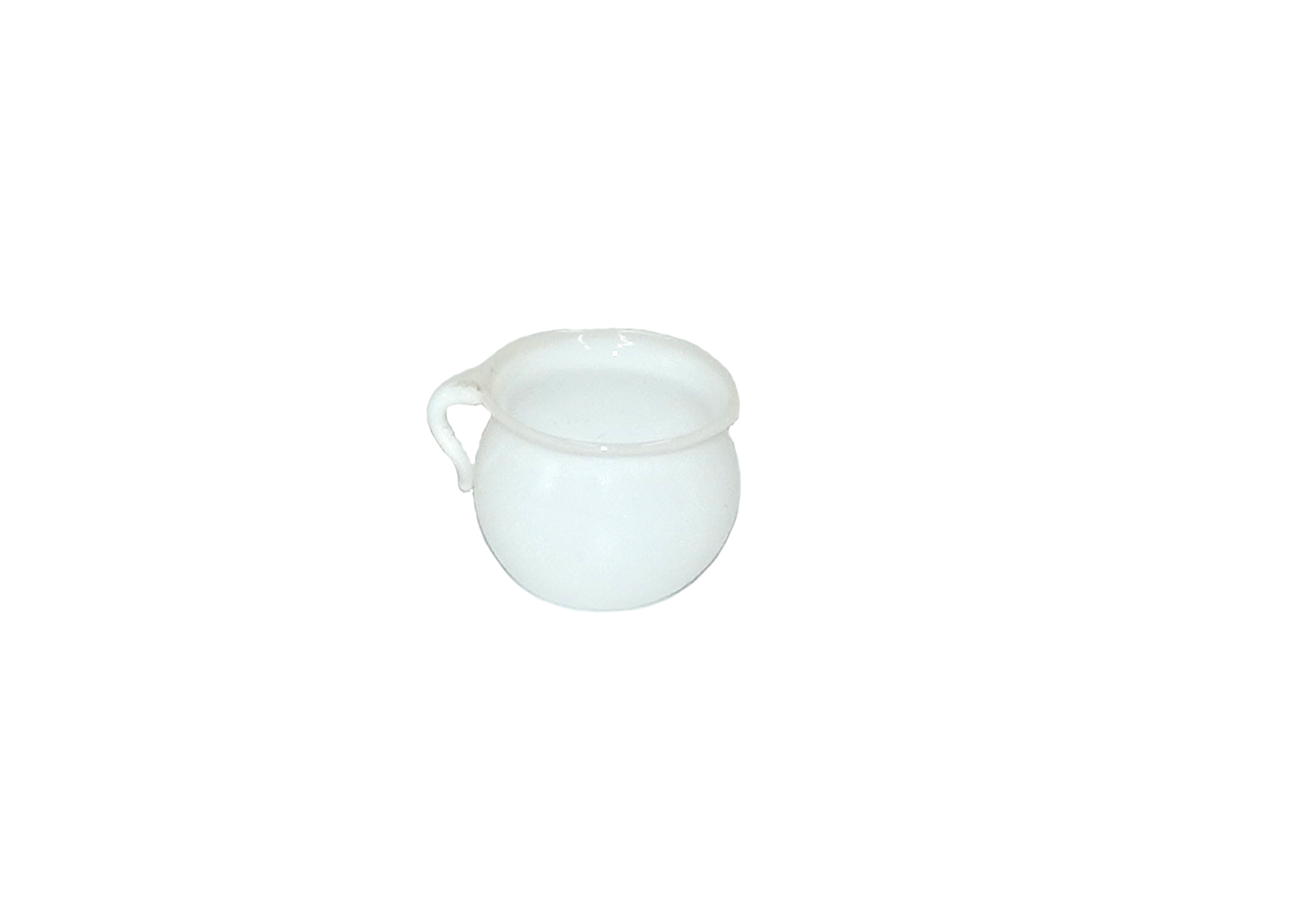 Puppenstuben Vintage Nachttopf aus Glas weiss antik