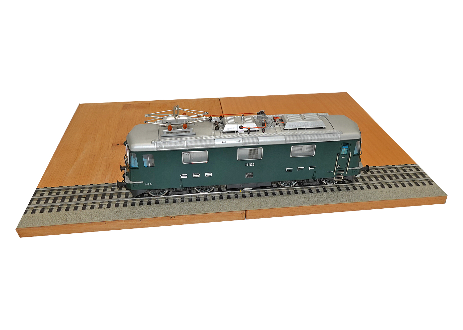 Hermann 0 SBB Re 4/4II 11105 Prototyp grün DC