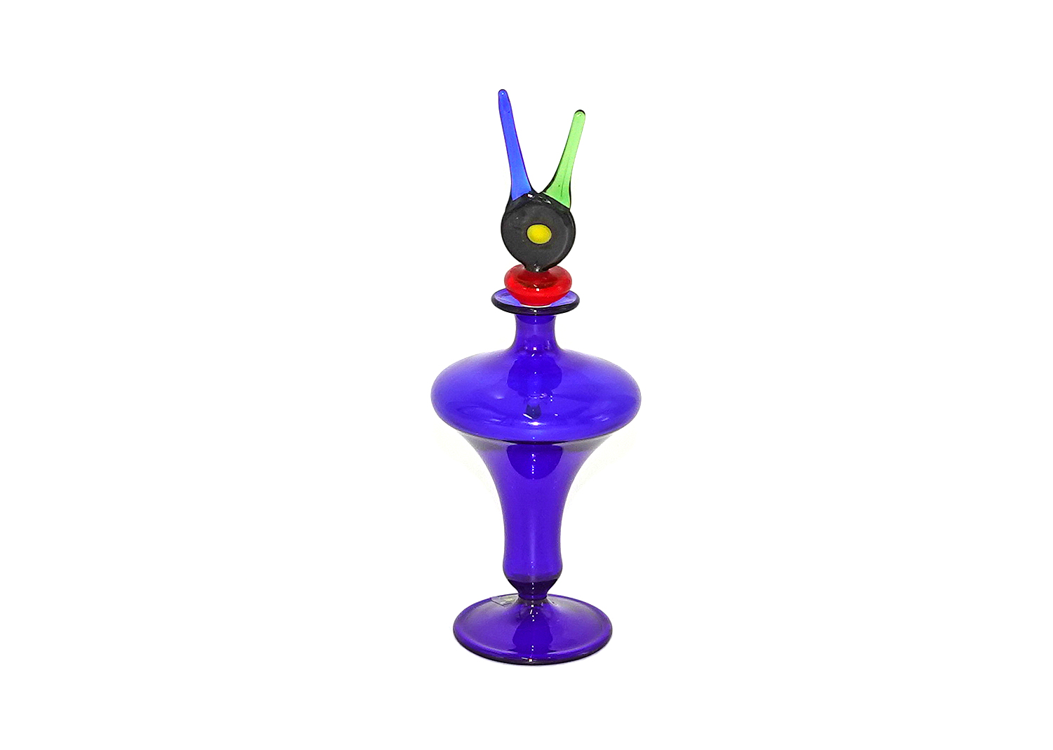 Ralf Bäz-Dölle Glas-Flakon glanz blau mit Stöpsel Ralf Bäz-Dölle Glas-Flakon glanz blau mit Stöpsel