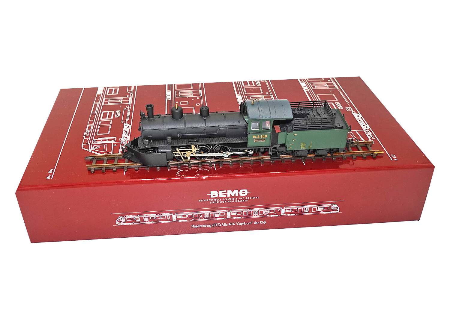 Bemo RhB H0m Dampflokomotive G 4/5 108 Engiadina 