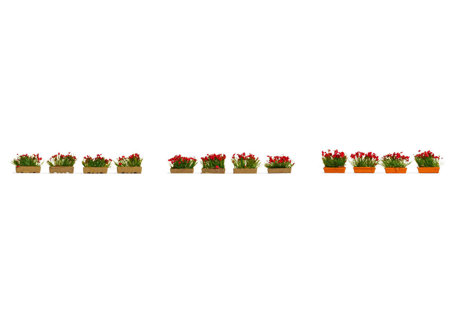 Noch 14010  Blumenkästen blühend rot 