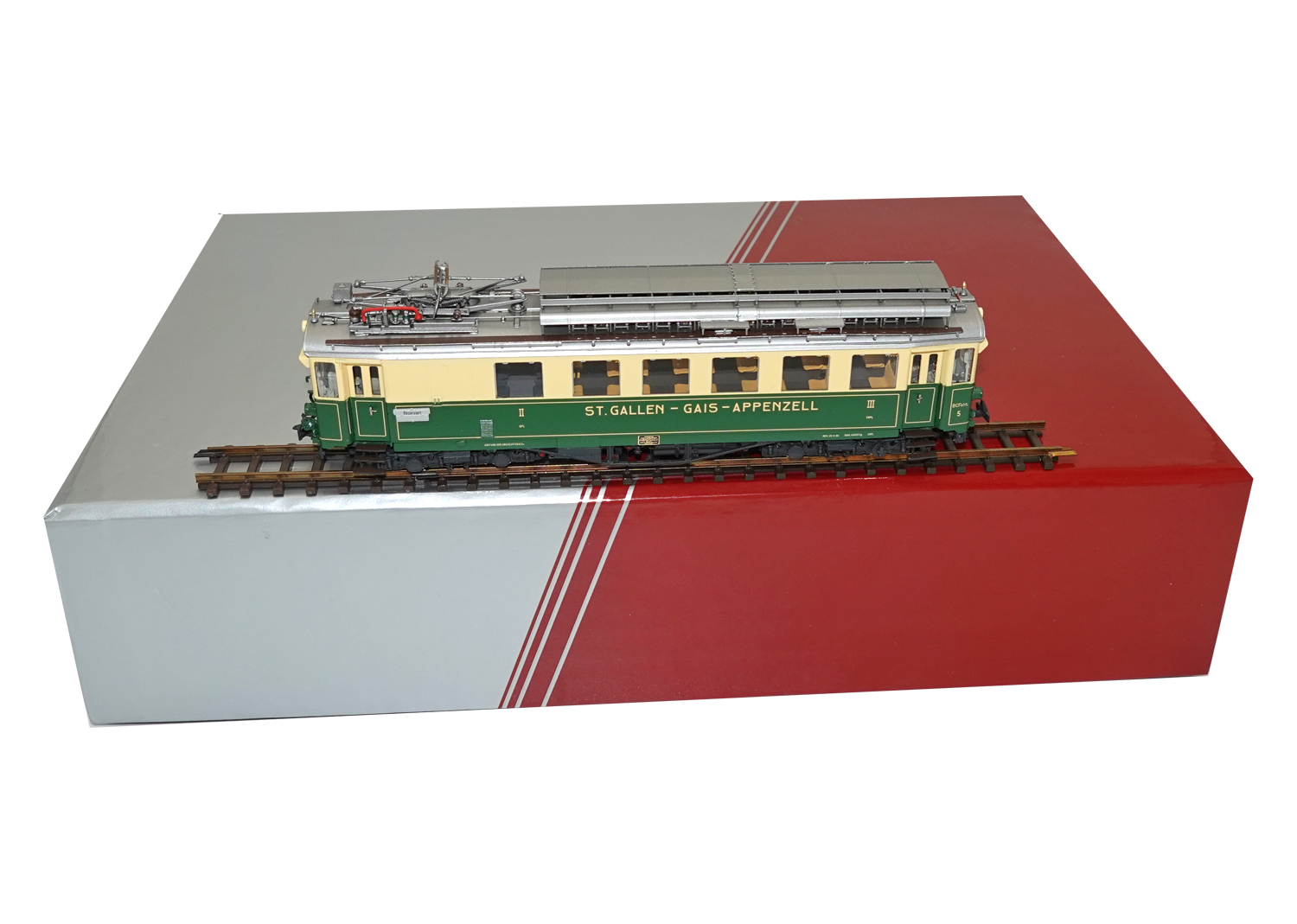 Lemaco H0m 005 SGA Triebwagen BCFeh 4/4 Nr. 5 creme-grün