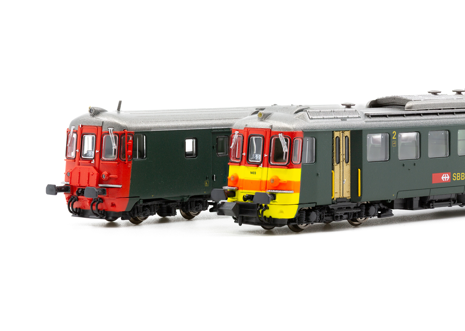 Piko N SBB RBe 4/4 Seetal Triebwagen + BDt grün/rot