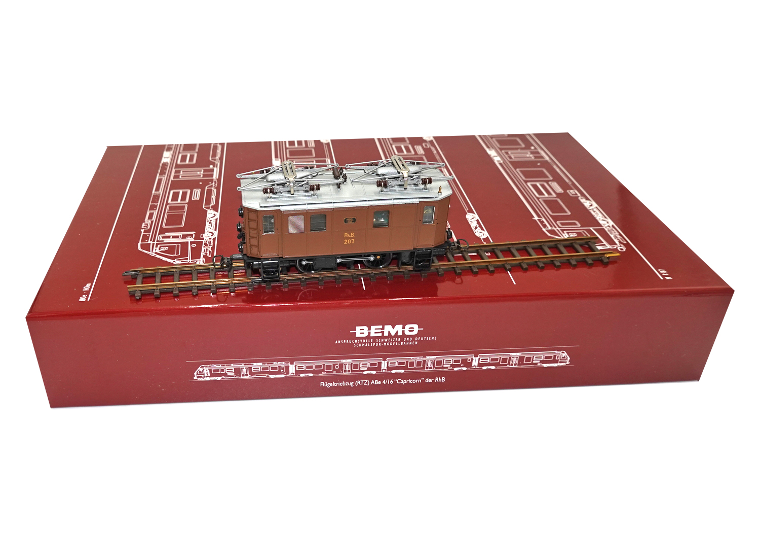 Bemo 1256117 RhB Stangenlok Ge 2/4 Nr.207 DC 