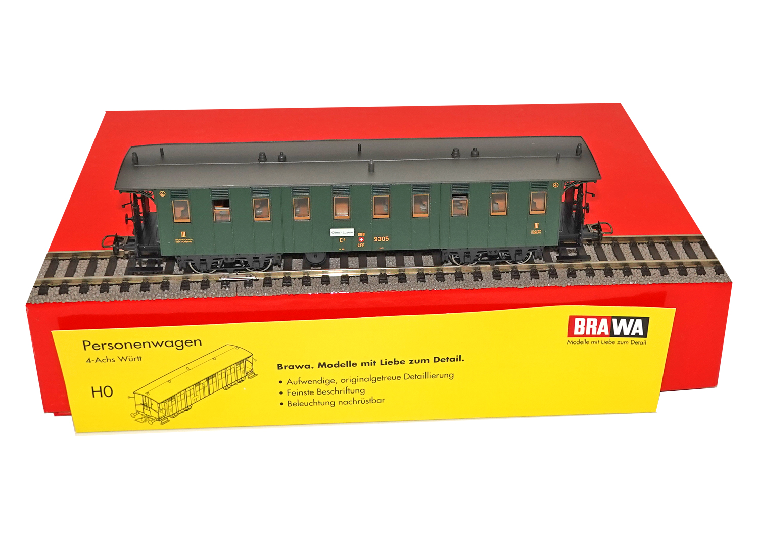 Brawa 2327 SBB Personenwagen C4  9305 DC 