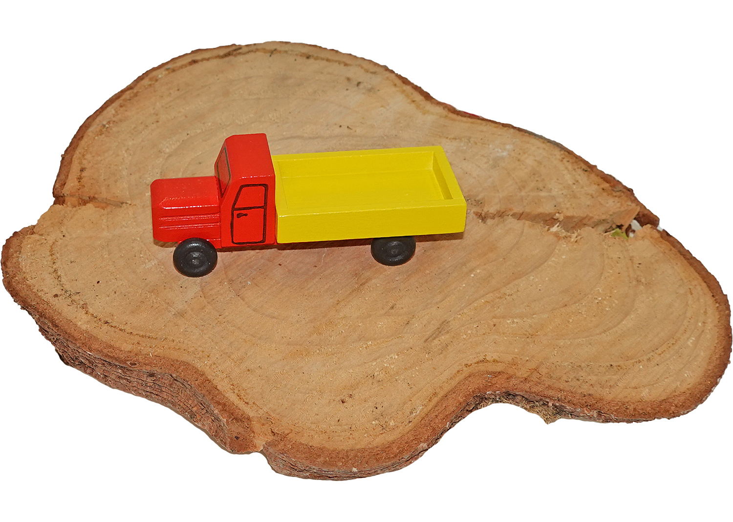 Erzgebirge Miniatur LKW Lastwagen gelbe Brücke Erzgebirge Miniatur LKW Lastwagen gelbe Brücke