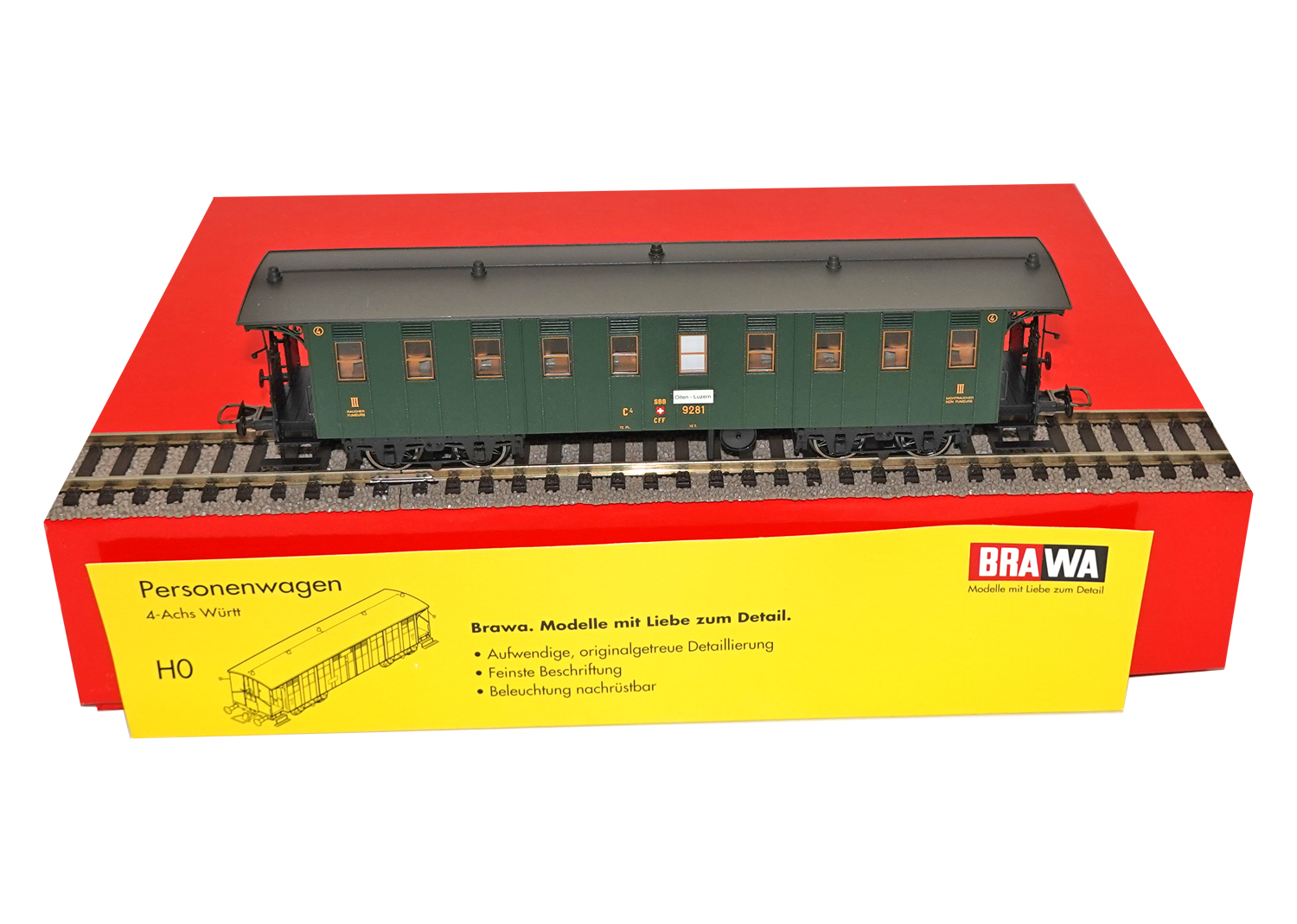 Brawa 2328 SBB Personenwagen C4 9281 DC 