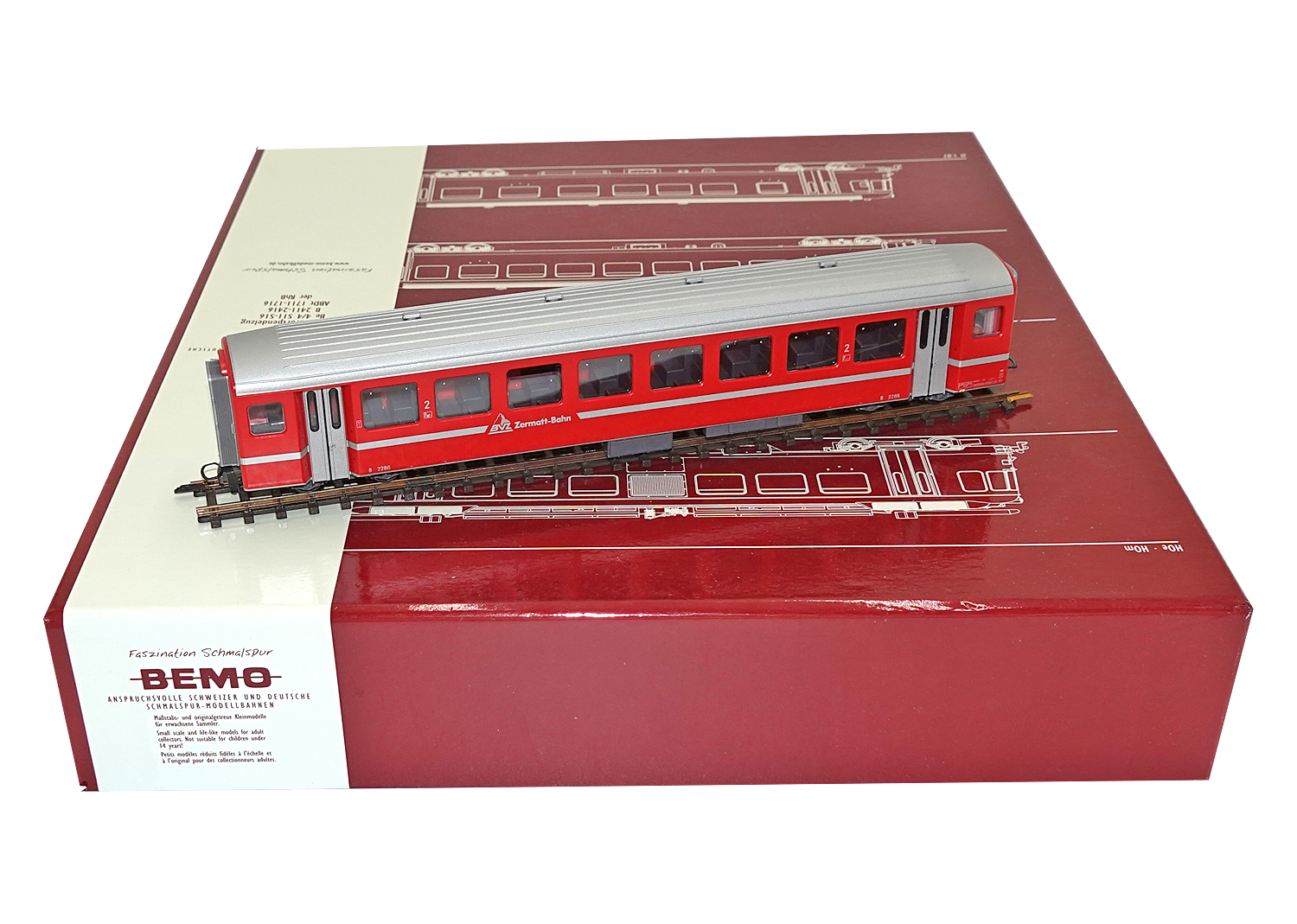 Bemo 3271516 BVZ B 2286 Personenwagen 