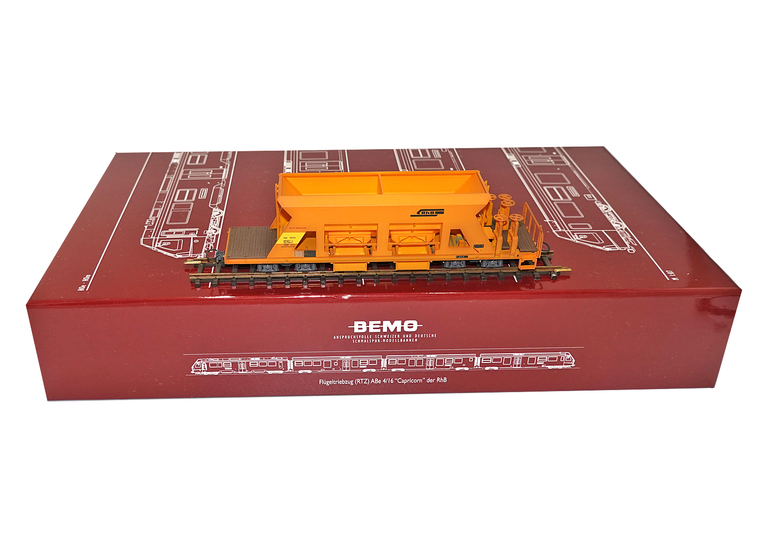 Bemo 2287123 RhB Schotterwagen Xac 9433 gelb 