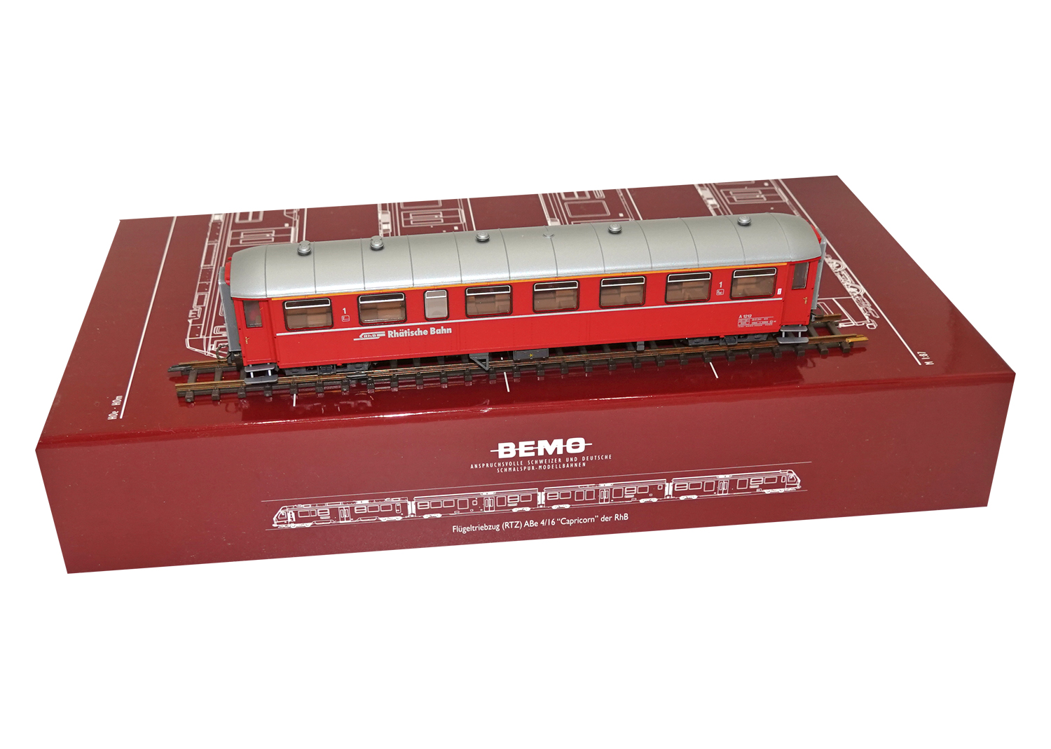 Bemo 3262142 RhB Spitzenverkehrswagen A 1212 rot 