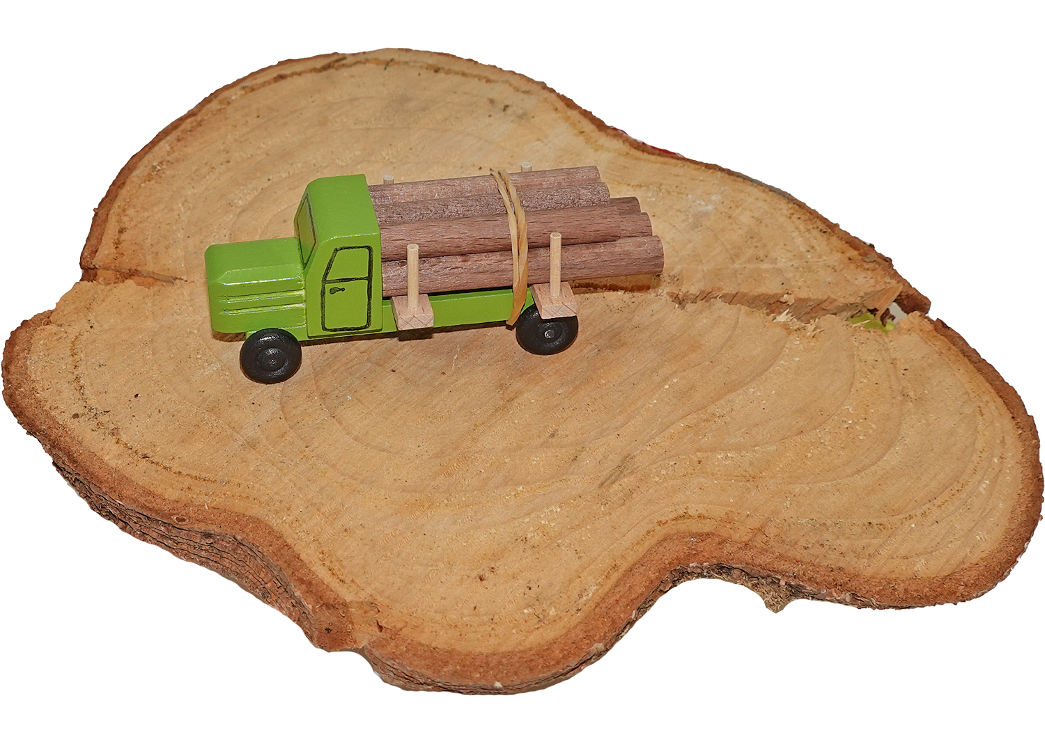 Erzgebirge Miniatur LKW Baumstammtransport Erzgebirge Miniatur LKW Baumstammtransport