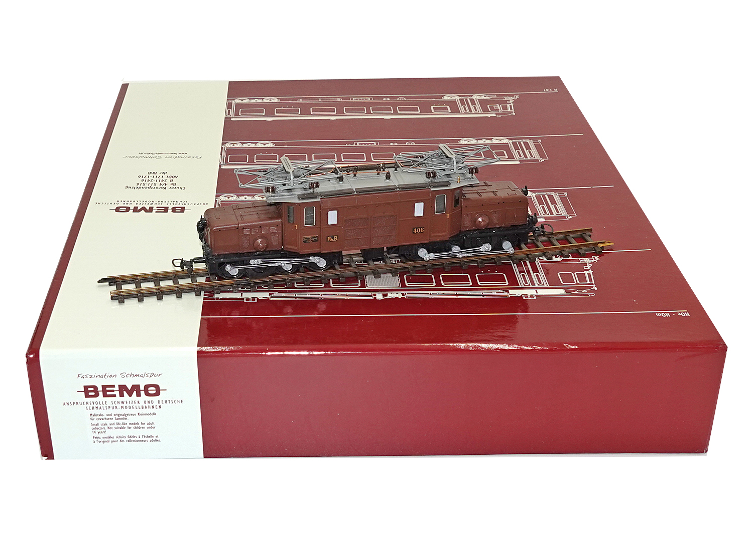 Bemo 1255116 RhB Krokodil Ge 6/6 I Nr.406 