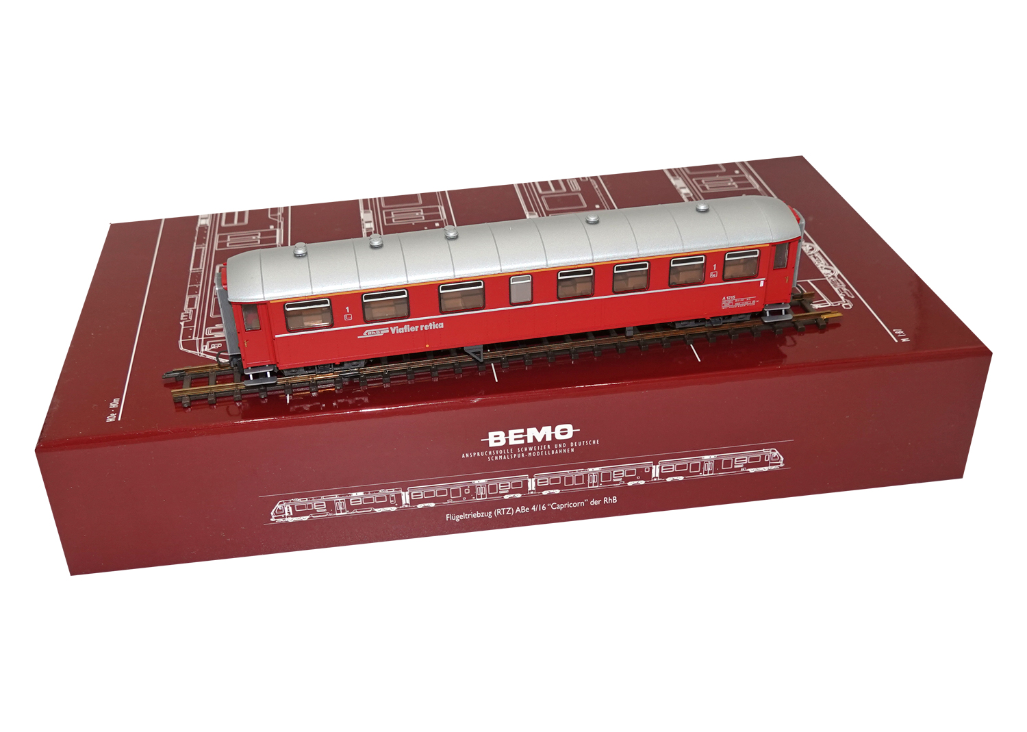 Bemo 3261145 RhB Spitzenverkehrswagen A 1215 rot 