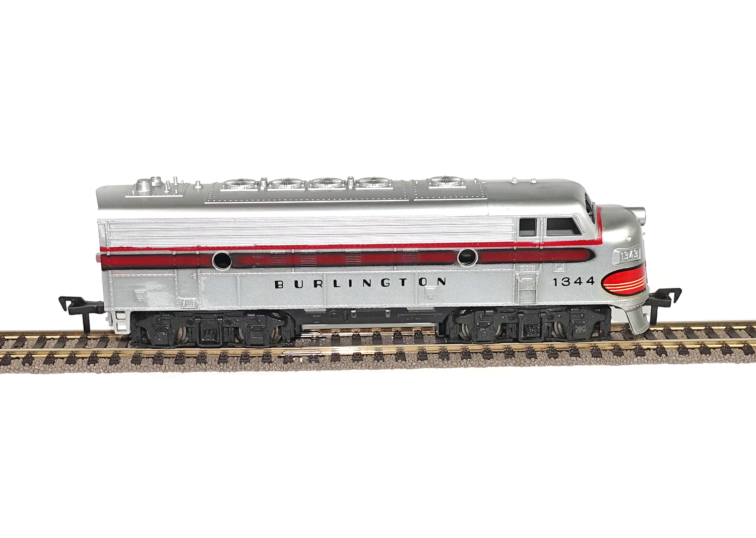 Fleischmann 1344 US Diesellok Ergänzungsteil Burlington  Fleischmann 1344 US Diesellok Ergänzungsteil Burlington