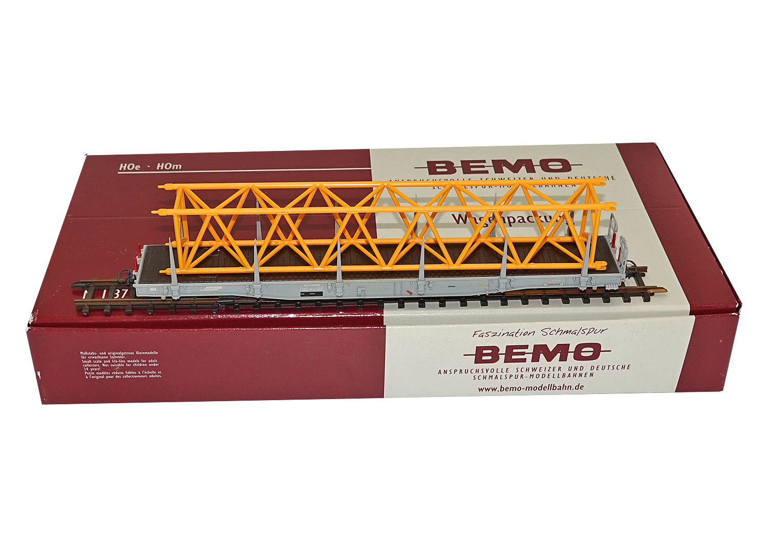 Bemo 2280109 RhB Rungenwagen mit Gittermast 