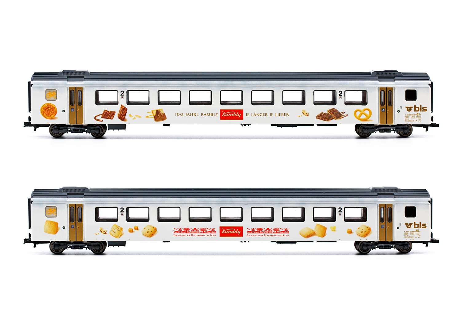 Liliput-330535 Liliput 330535 BLS 2 Kambly EW III B-Wagen DC und AC